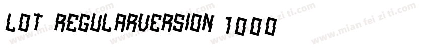 Lot RegularVersion 1000字体转换